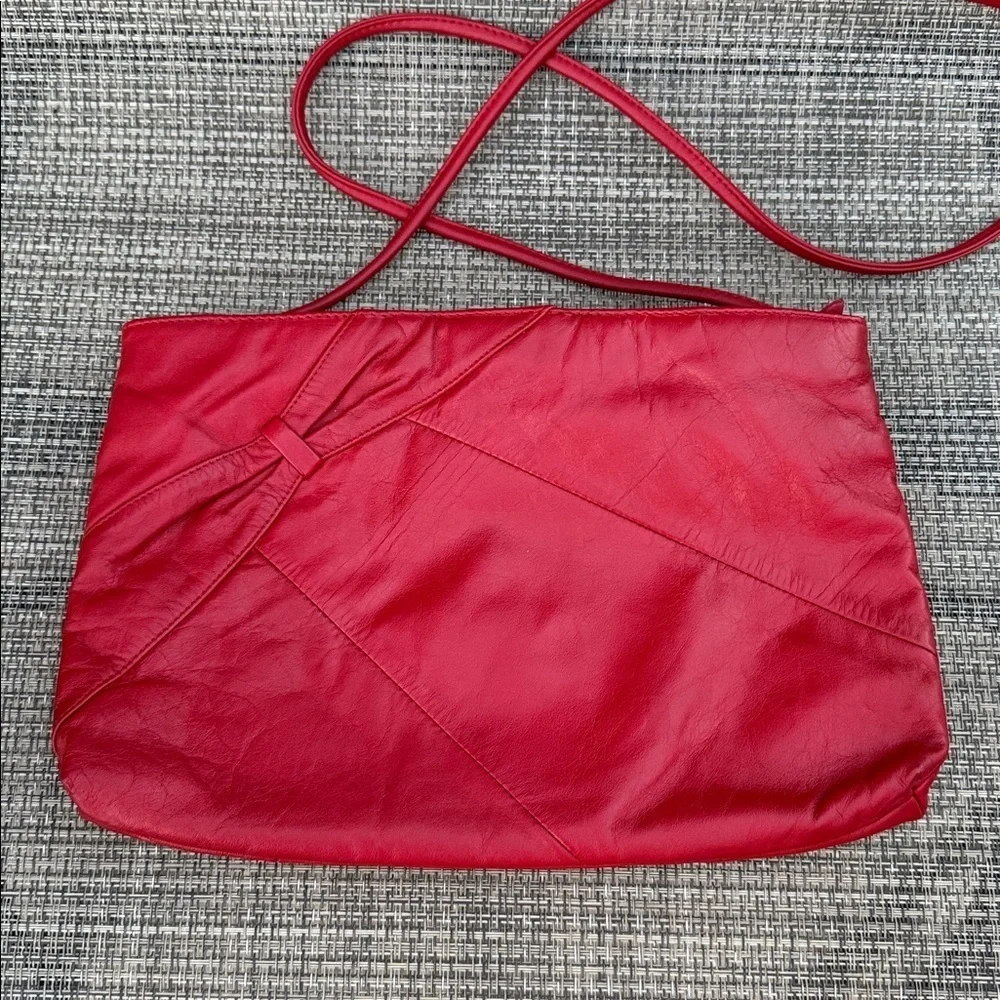 Chic Red Leather Clutch